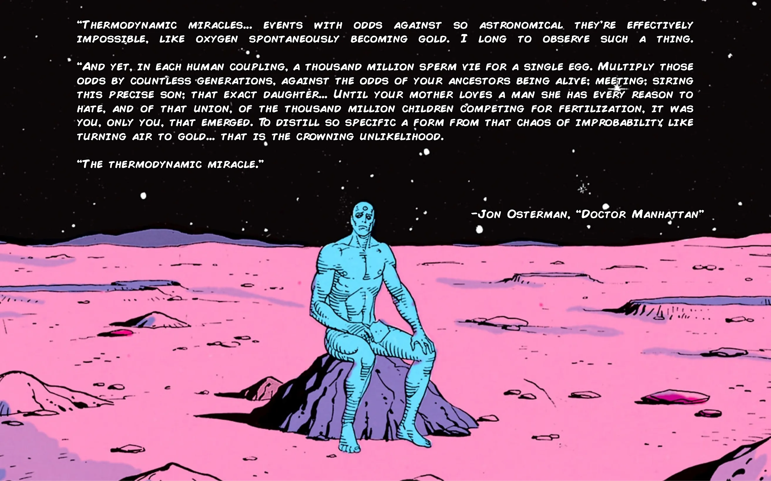 Dr Manhattan from Watchmen by Alan Moore